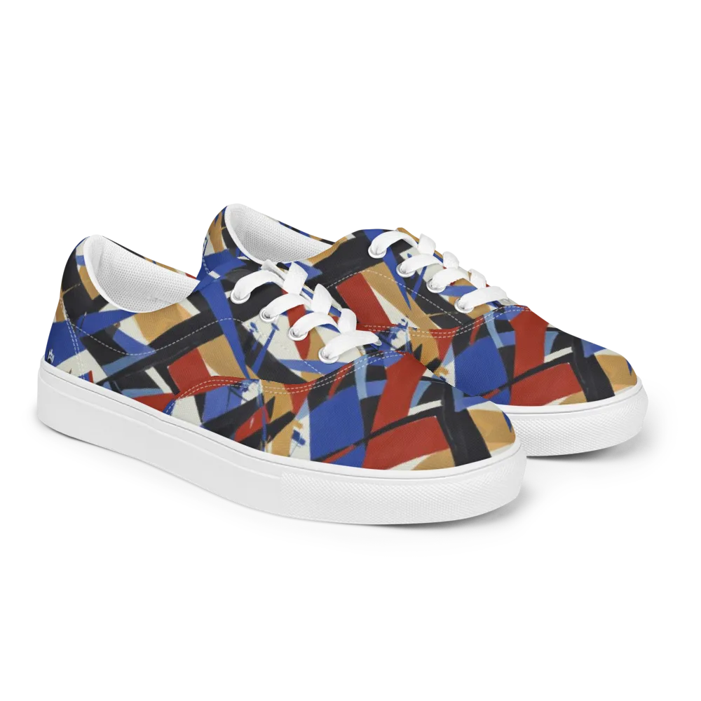 Cobalt Crosswind on Men's Lace-Up Canvas Shoes — Right Front