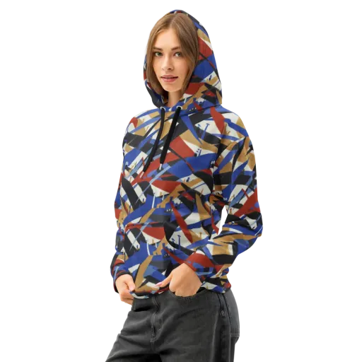 Cobalt Crosswind on a Cotton Hoodie