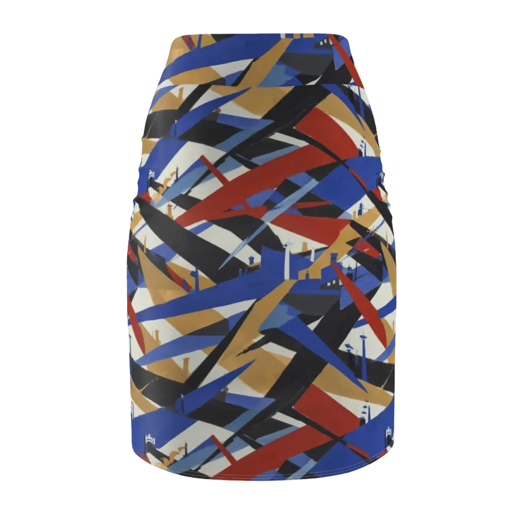 Cobalt Crosswind on Pencil Skirt — Back