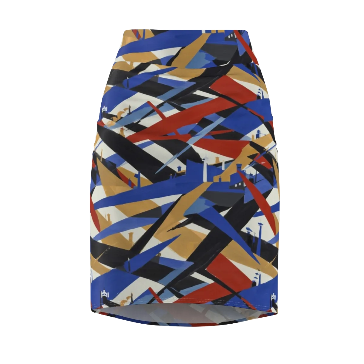 Cobalt Crosswind on Pencil Skirt — Front