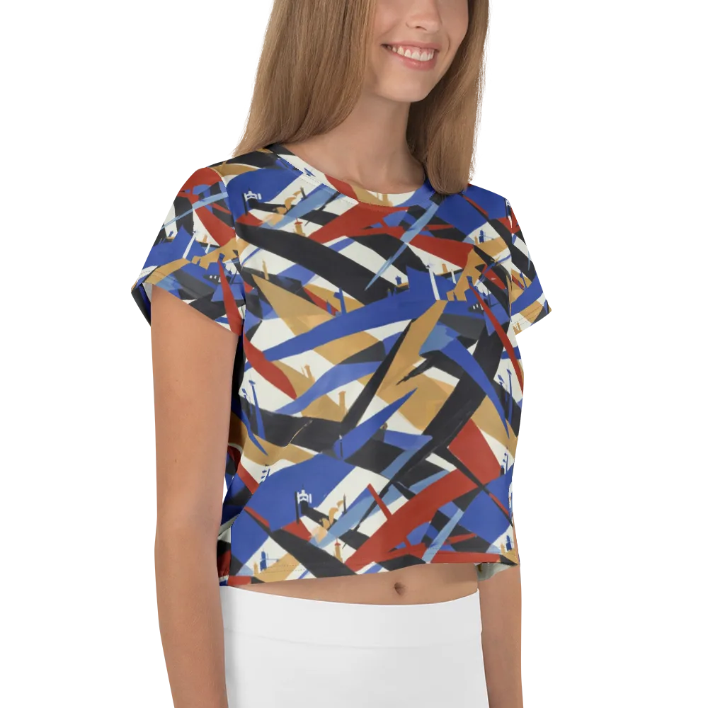 Cobalt Crosswind on Crop Tee — Right