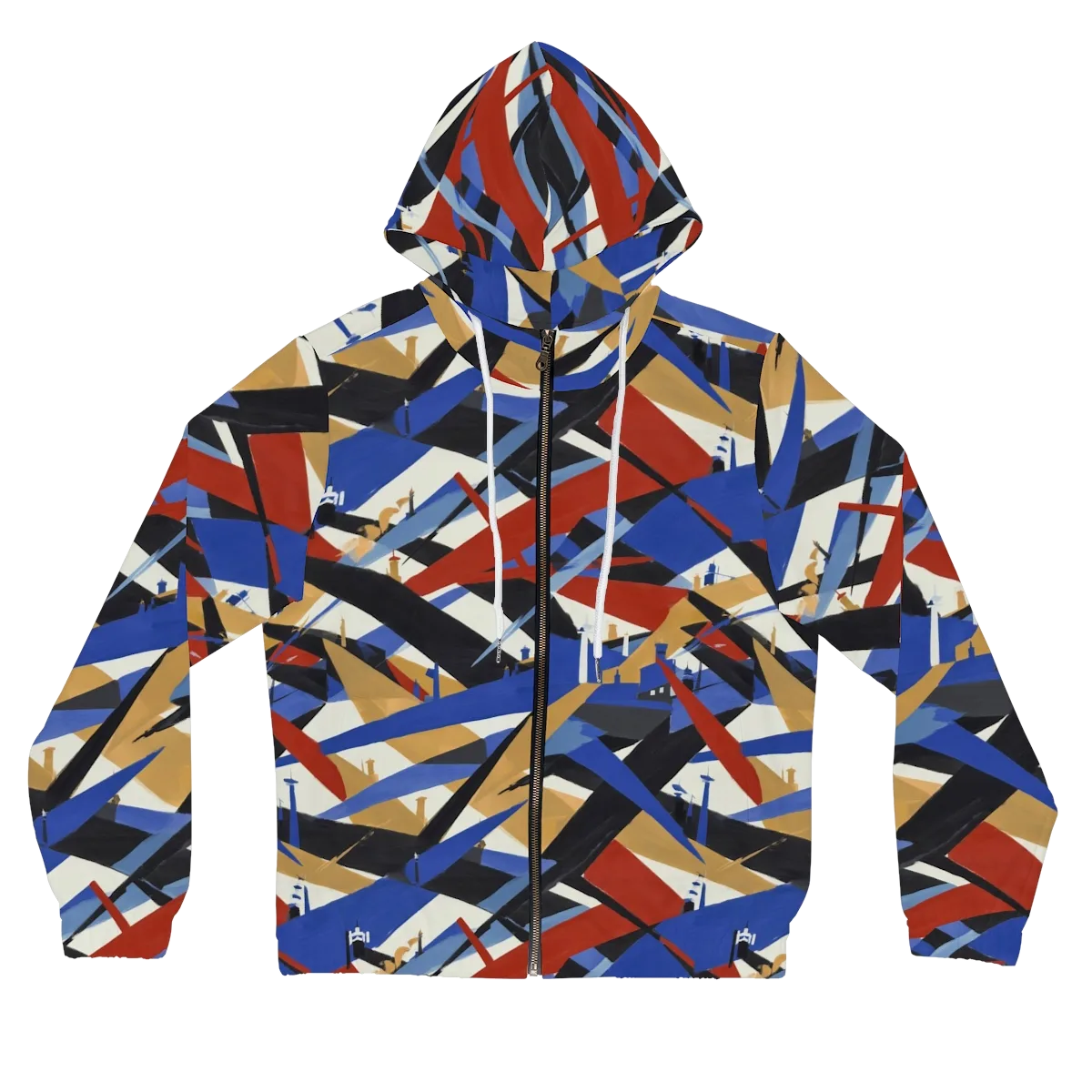 Cobalt Crosswind on Women's Full-Zip Hoodie — Front