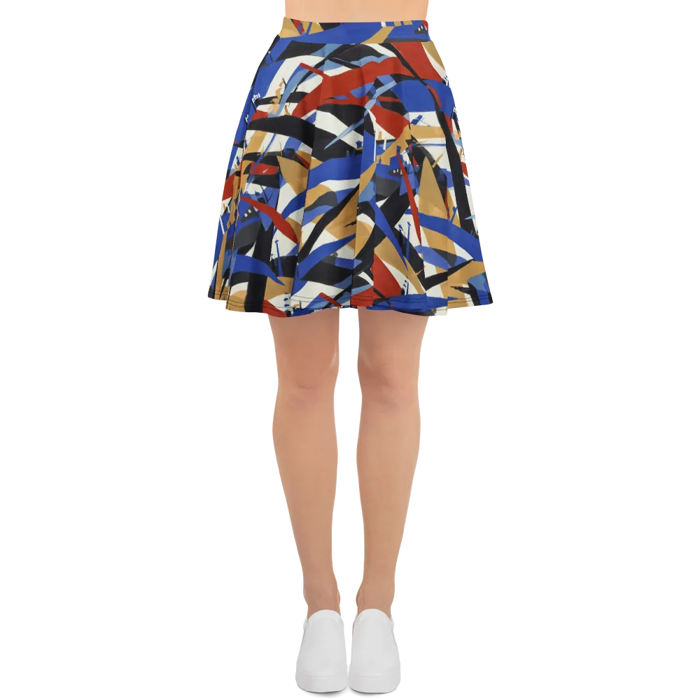 Cobalt Crosswind on Skater Skirt — Front