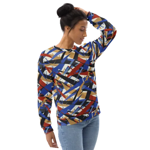 Cobalt Crosswind on a Sweatshirt