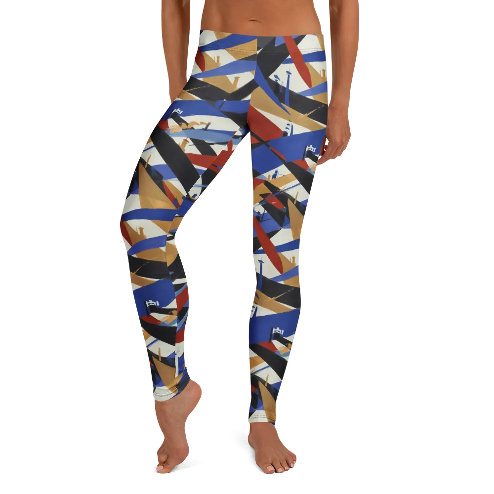 Cobalt Crosswind on Leggings — Front