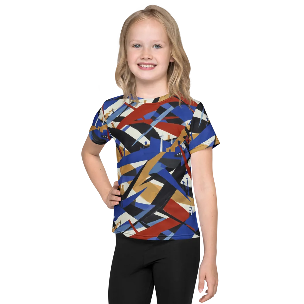 Cobalt Crosswind on Kids Crew Neck T-Shirt — Front