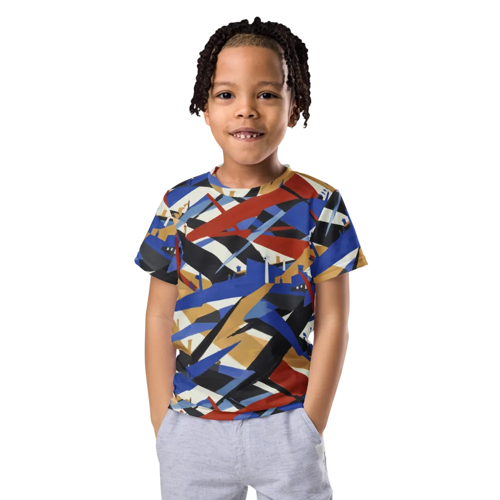 Cobalt Crosswind on Kids Crew Neck T-Shirt — Front