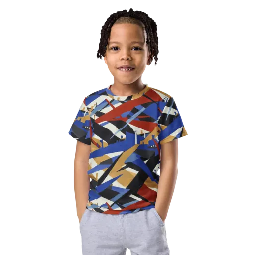 Cobalt Crosswind on a Kids Crew Neck T-Shirt