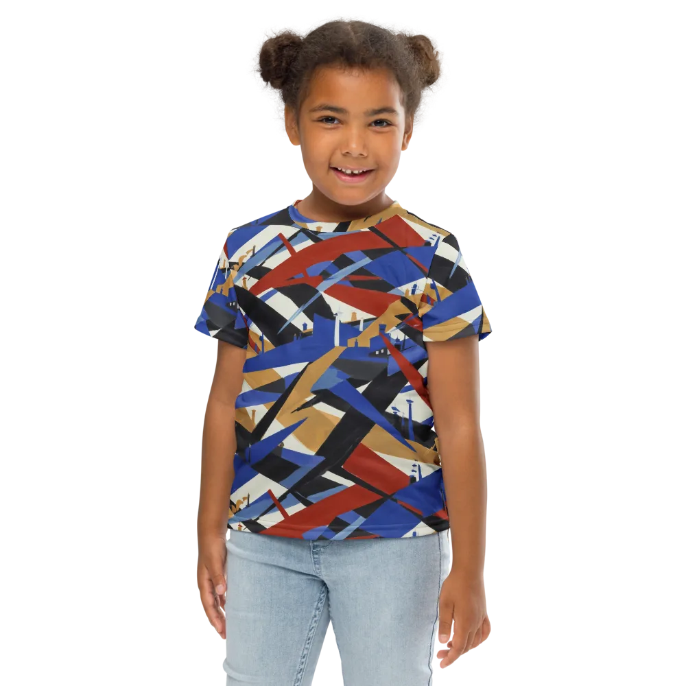 Cobalt Crosswind on Kids Crew Neck T-Shirt — Front