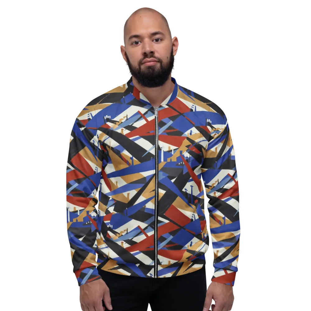 Cobalt Crosswind on Bomber Jacket — Front