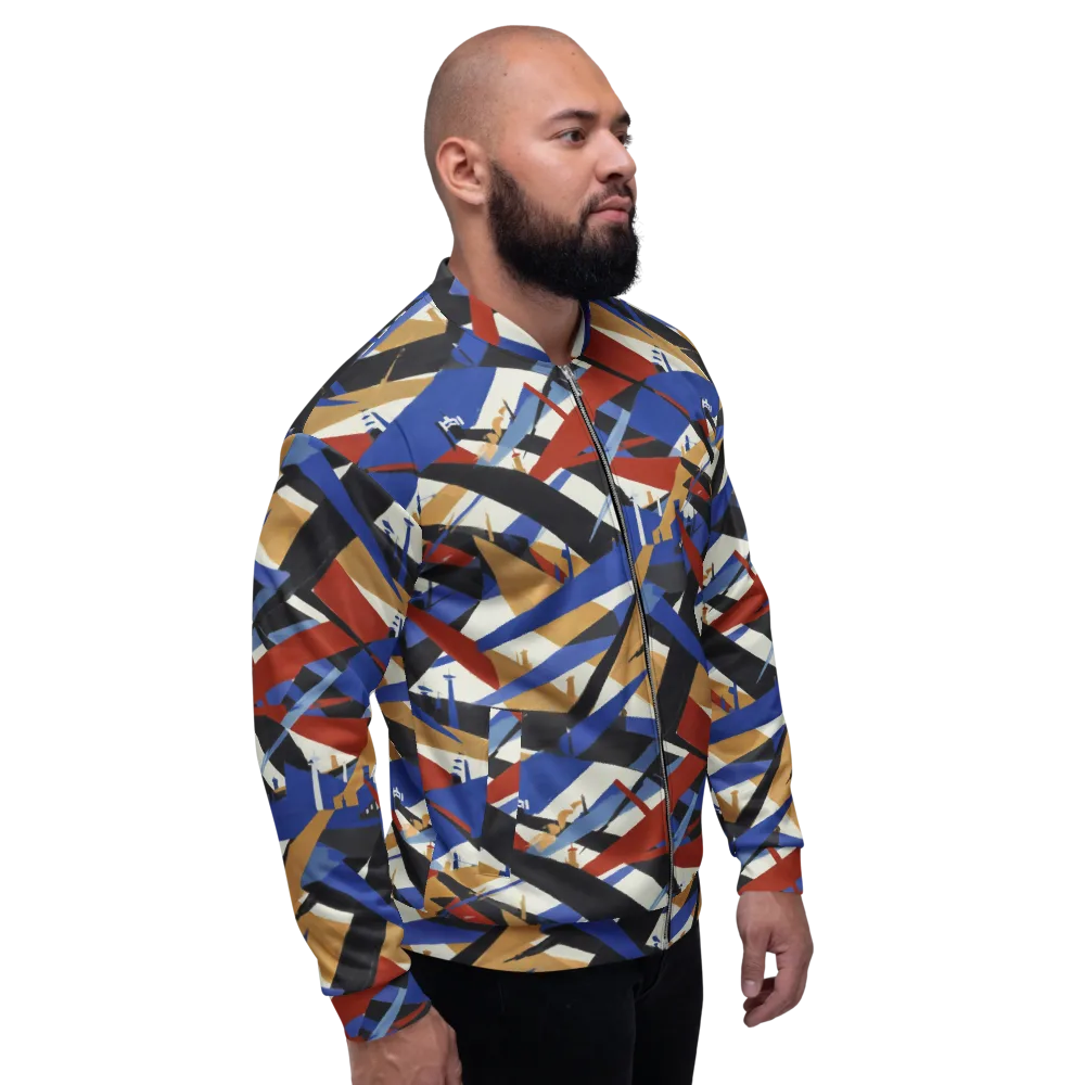 Cobalt Crosswind on Bomber Jacket — Right