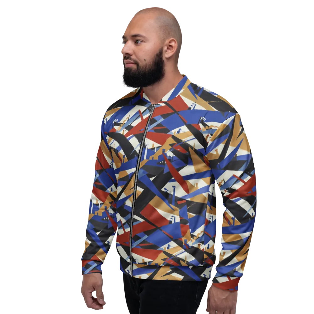 Cobalt Crosswind on Bomber Jacket — Left