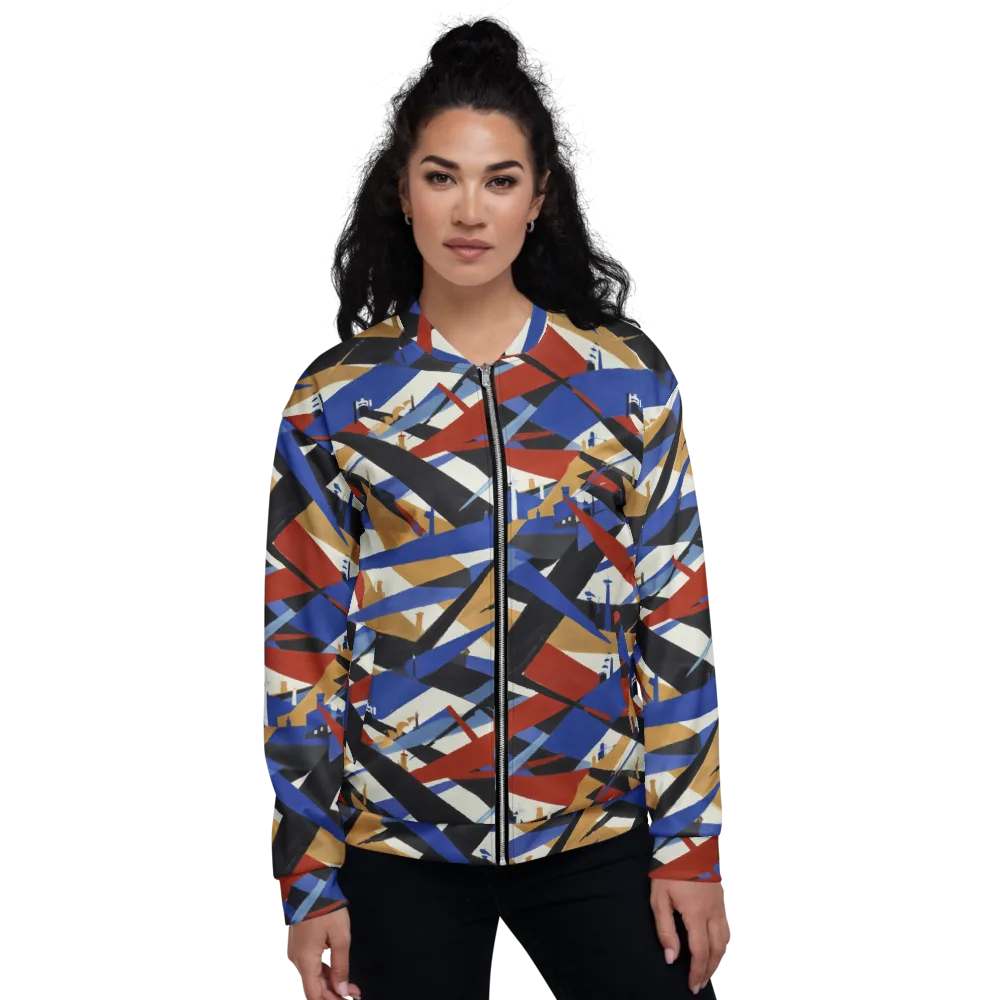 Cobalt Crosswind on Bomber Jacket — Front
