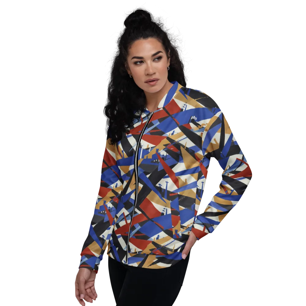 Cobalt Crosswind on Bomber Jacket — Left