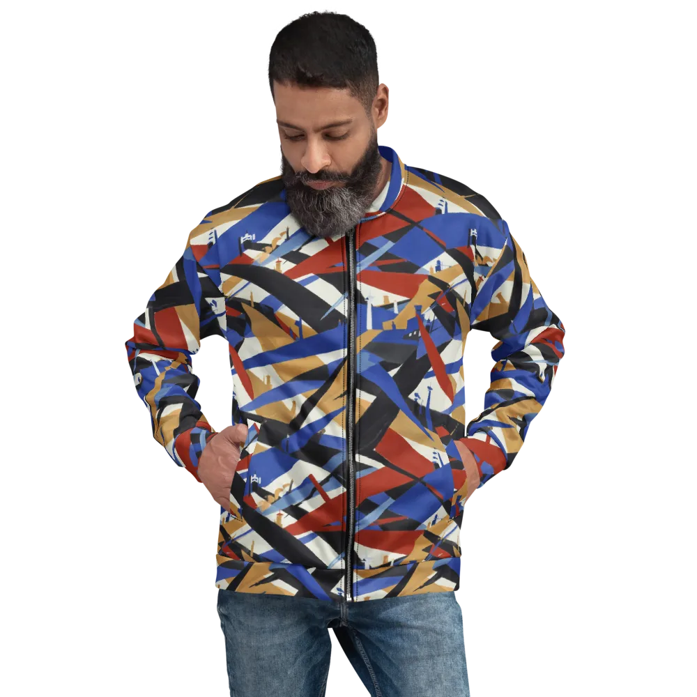 Cobalt Crosswind on Bomber Jacket — Front