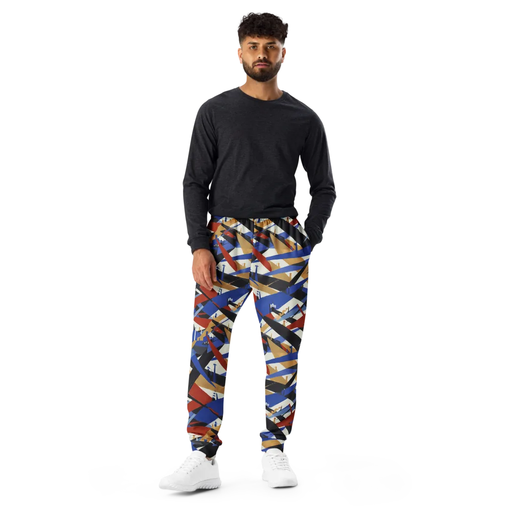 Cobalt Crosswind on Men's Joggers — Front