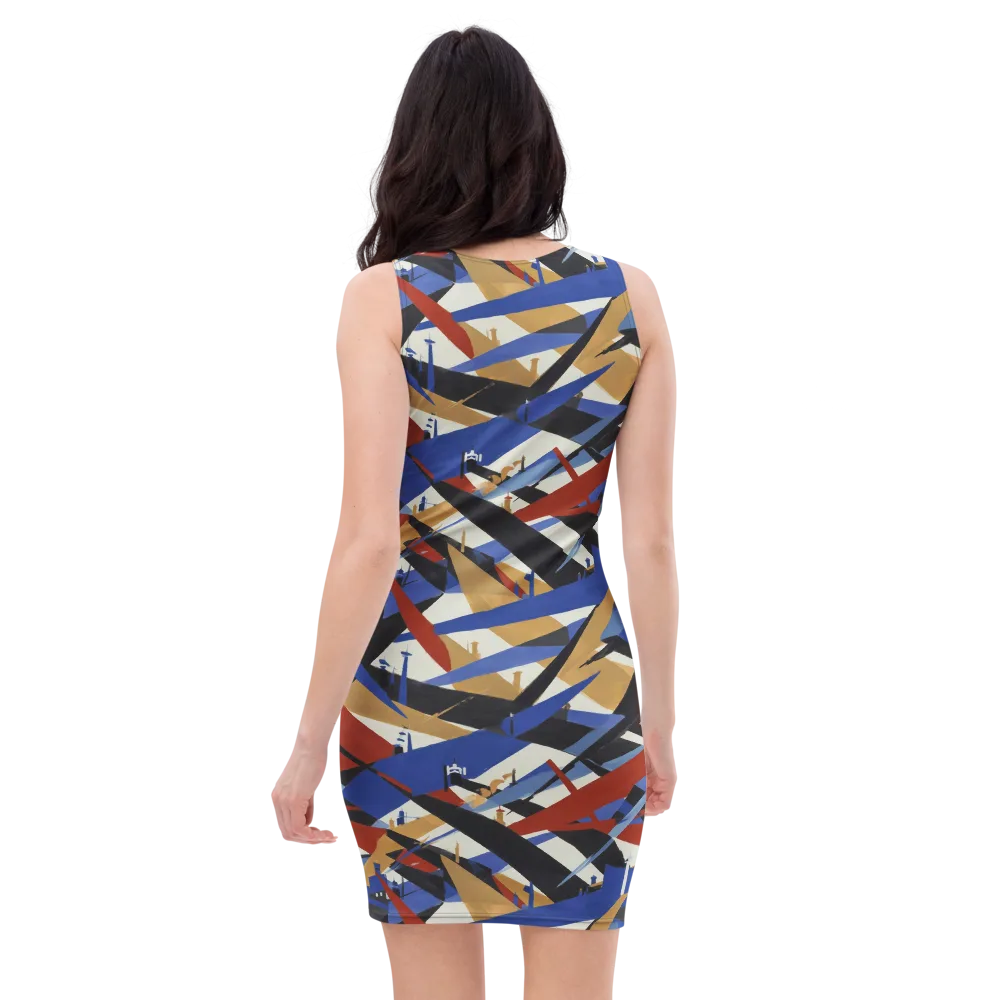 Cobalt Crosswind on Bodycon Dress — Back
