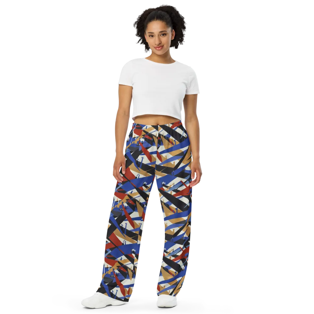 Cobalt Crosswind on Wide-Leg Pants — Front