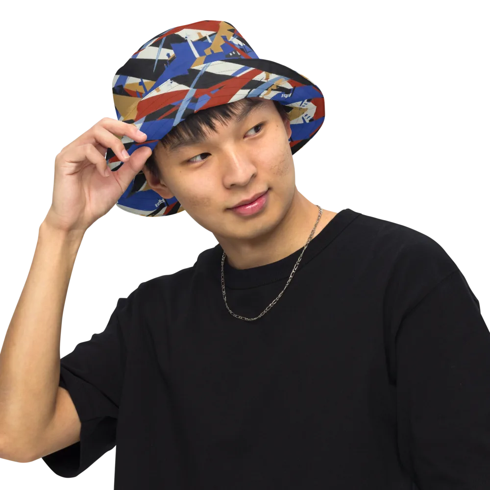 Cobalt Crosswind on Reversible Bucket Hat — Front Inside