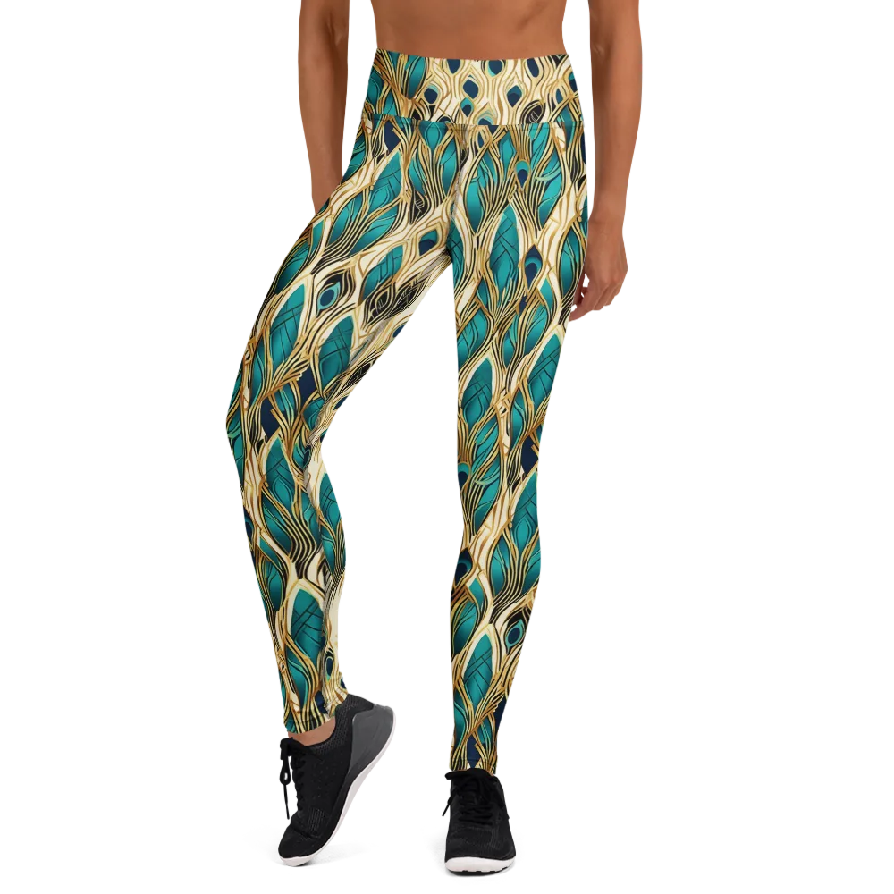 Aurum Featherfall on Yoga Leggings — Front