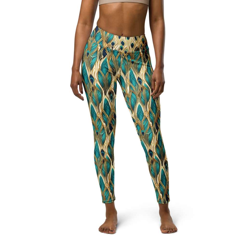 Aurum Featherfall on Yoga Leggings — Front