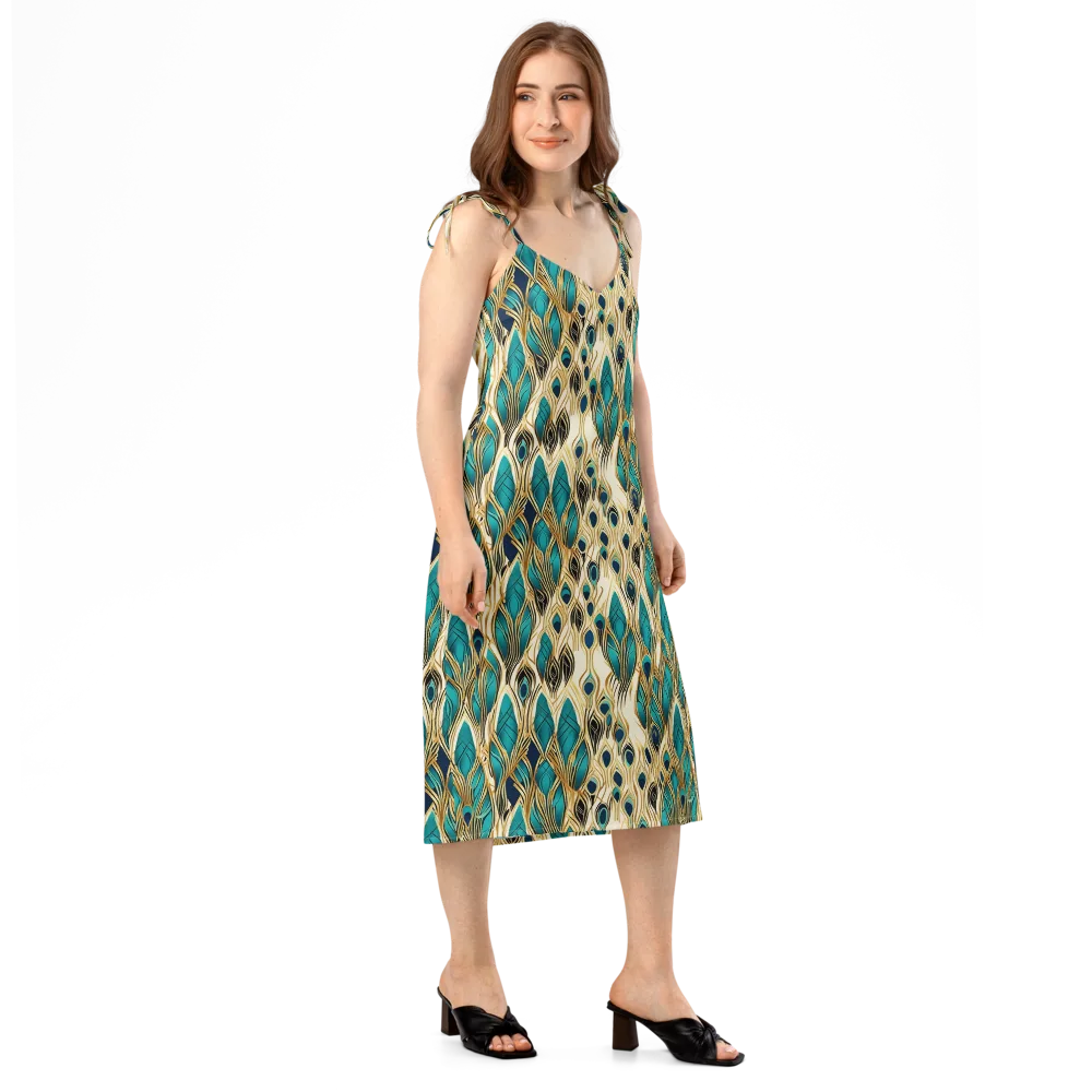 Aurum Featherfall on Slip Dress — Right Front
