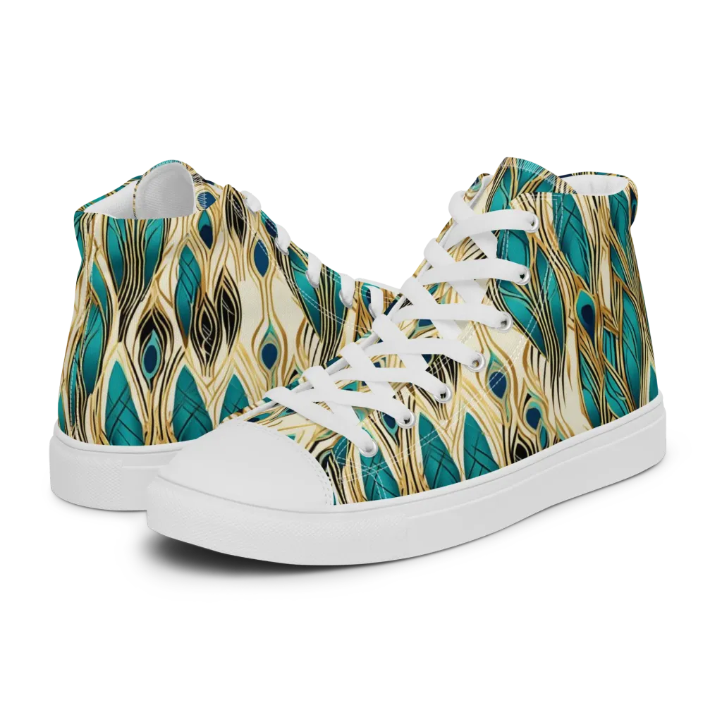 Aurum Featherfall on Men's High Top Canvas Shoes — Left
