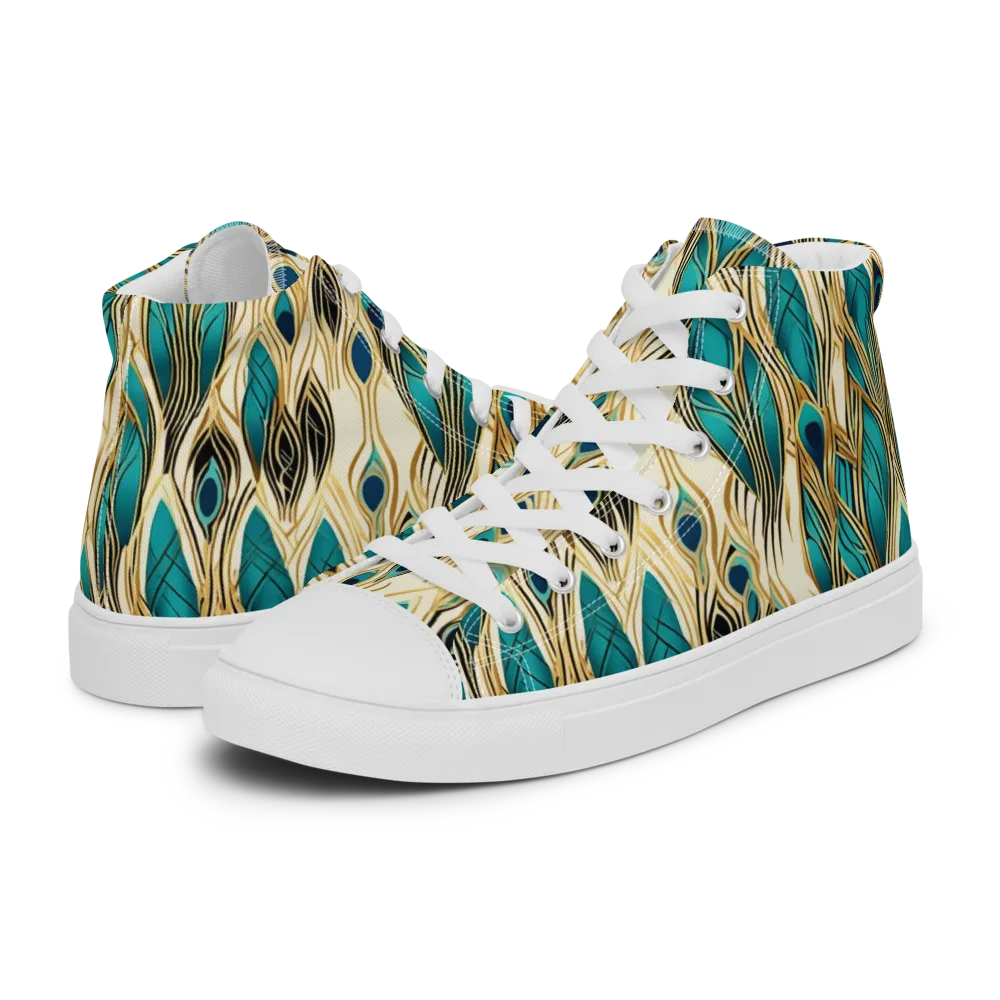Aurum Featherfall on Women's High Top Canvas Shoes — Left