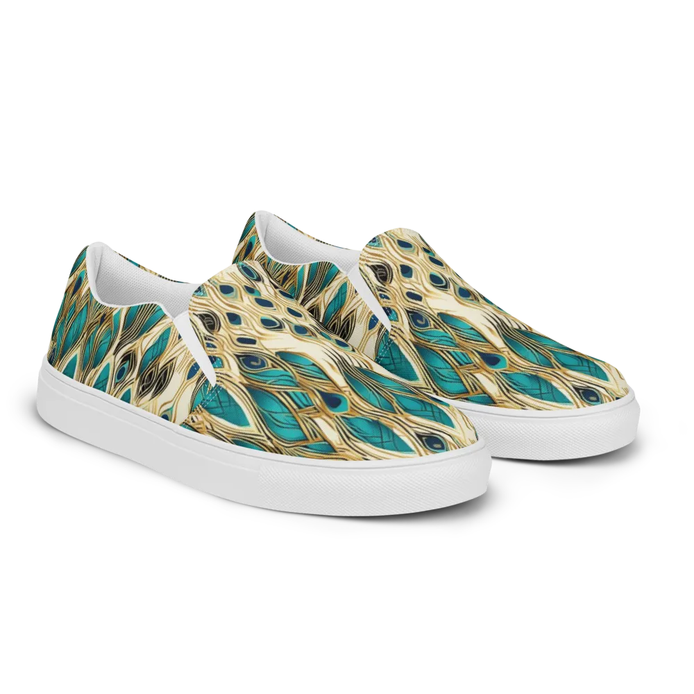 Aurum Featherfall on Men's Slip-On Canvas Shoes — Right Front
