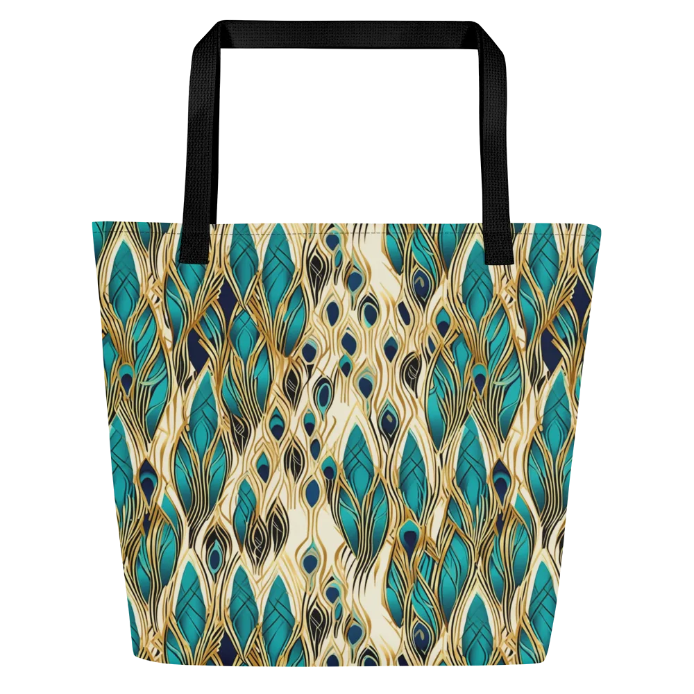 Aurum Featherfall on Large Tote Bag W/ Pocket — Front