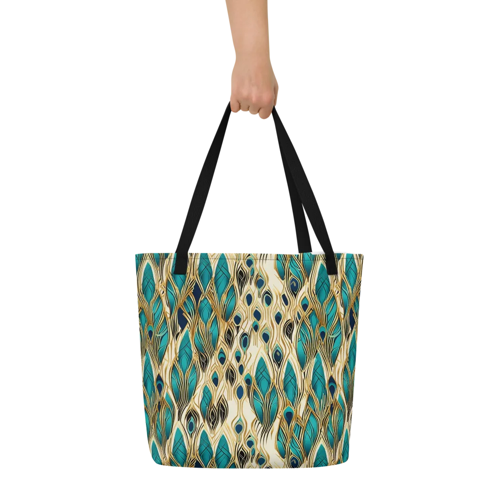 Aurum Featherfall on Large Tote Bag W/ Pocket — Front
