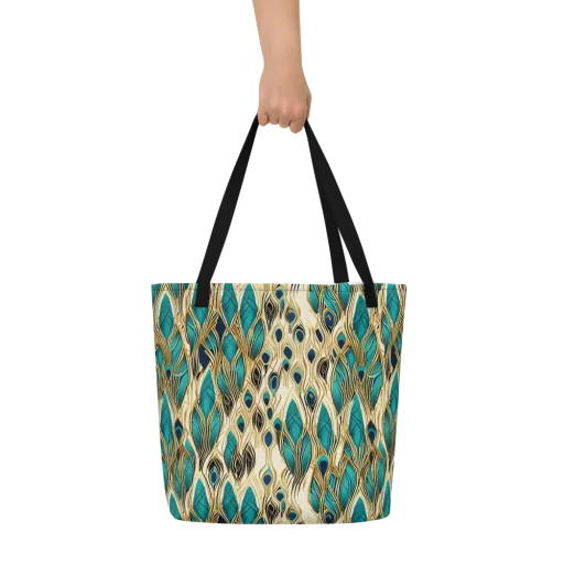 Aurum Featherfall on a Large Tote Bag W/ Pocket