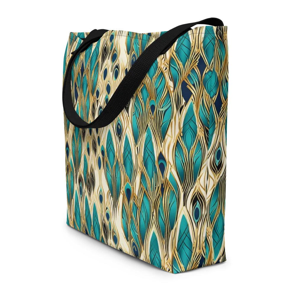 Aurum Featherfall on Large Tote Bag W/ Pocket — Front