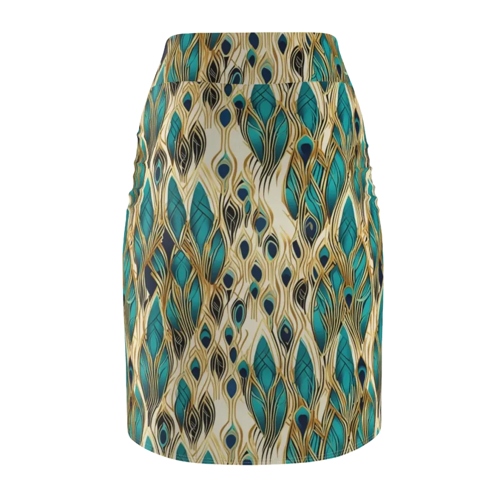 Aurum Featherfall on Pencil Skirt — Back