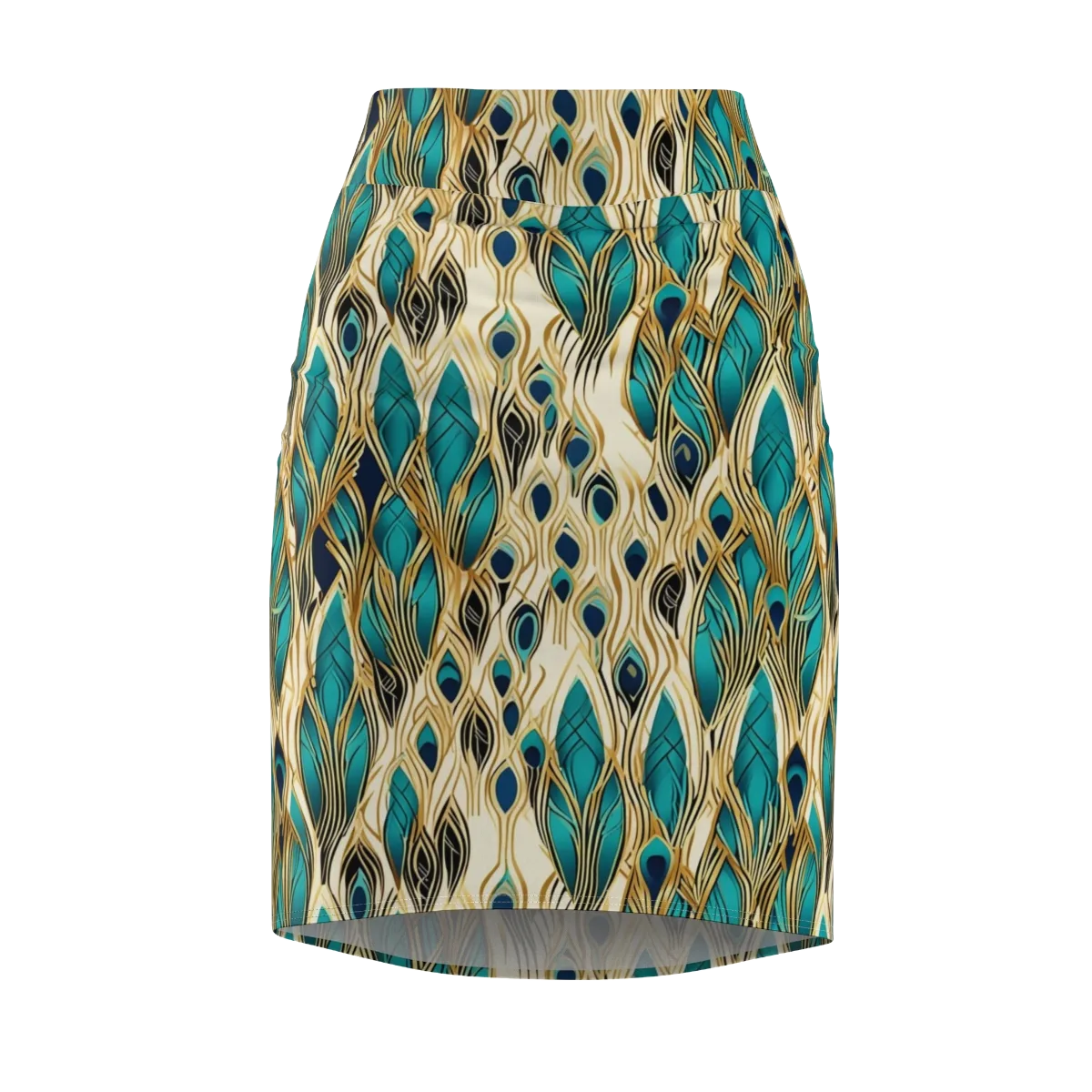 Aurum Featherfall on Pencil Skirt — Front