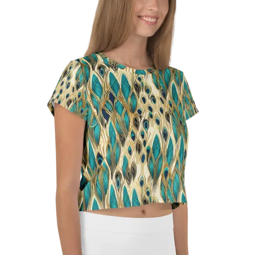Aurum Featherfall on a Crop Tee