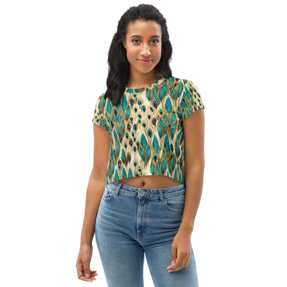 Aurum Featherfall on Crop Tee — Front