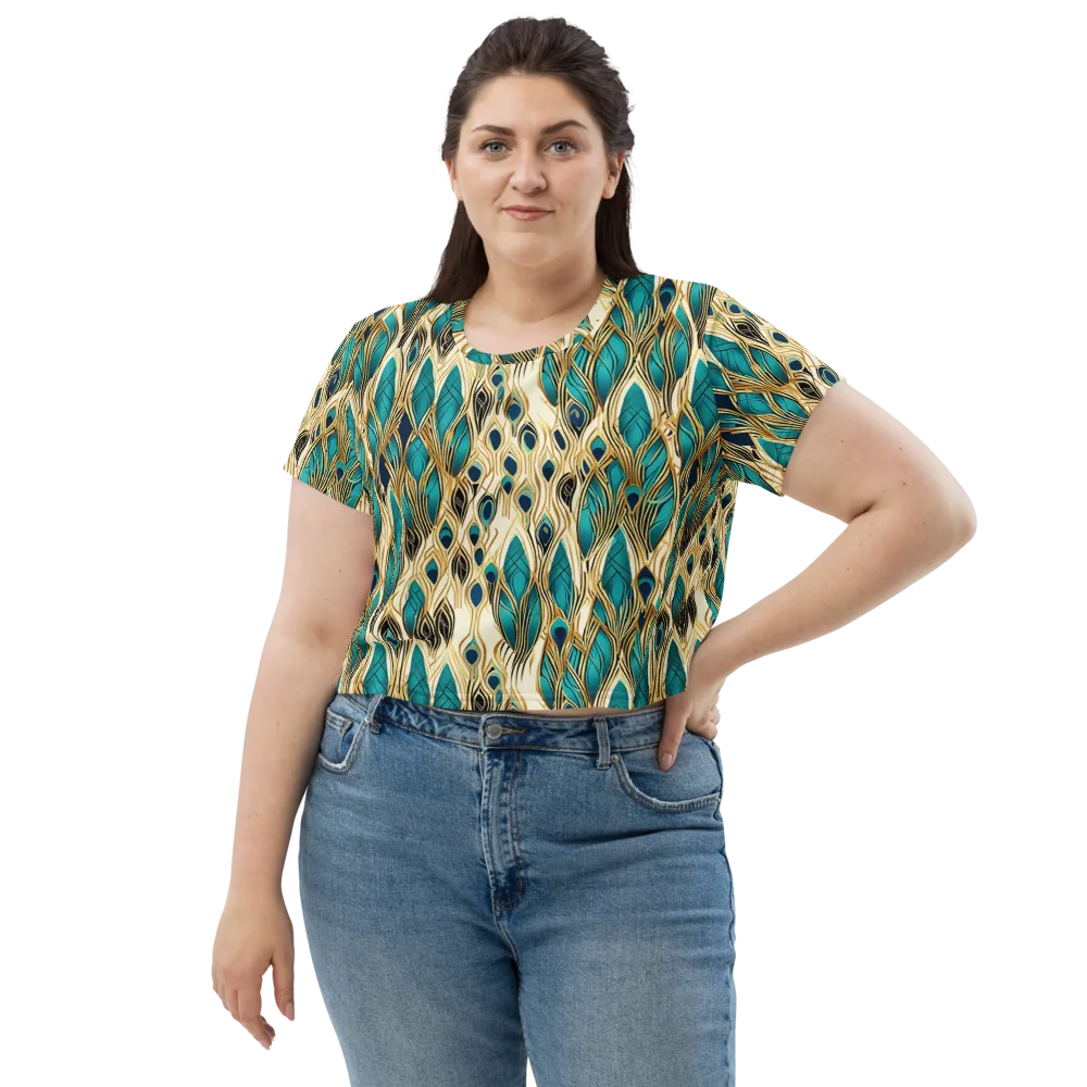 Aurum Featherfall on Crop Tee — Front