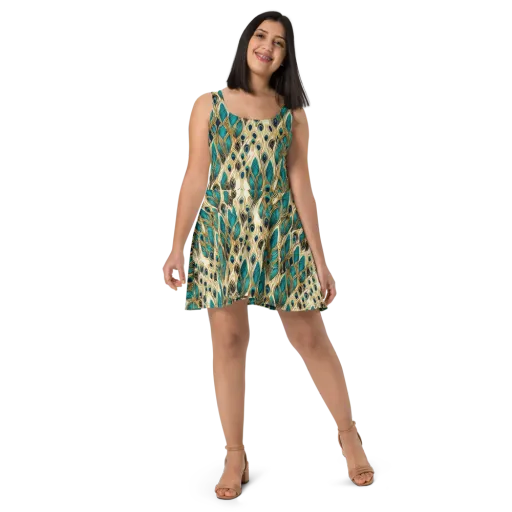 Aurum Featherfall on a Skater Dress