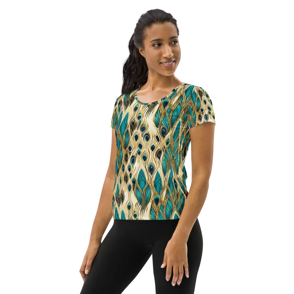 Aurum Featherfall on Women's Athletic T-Shirt — Left