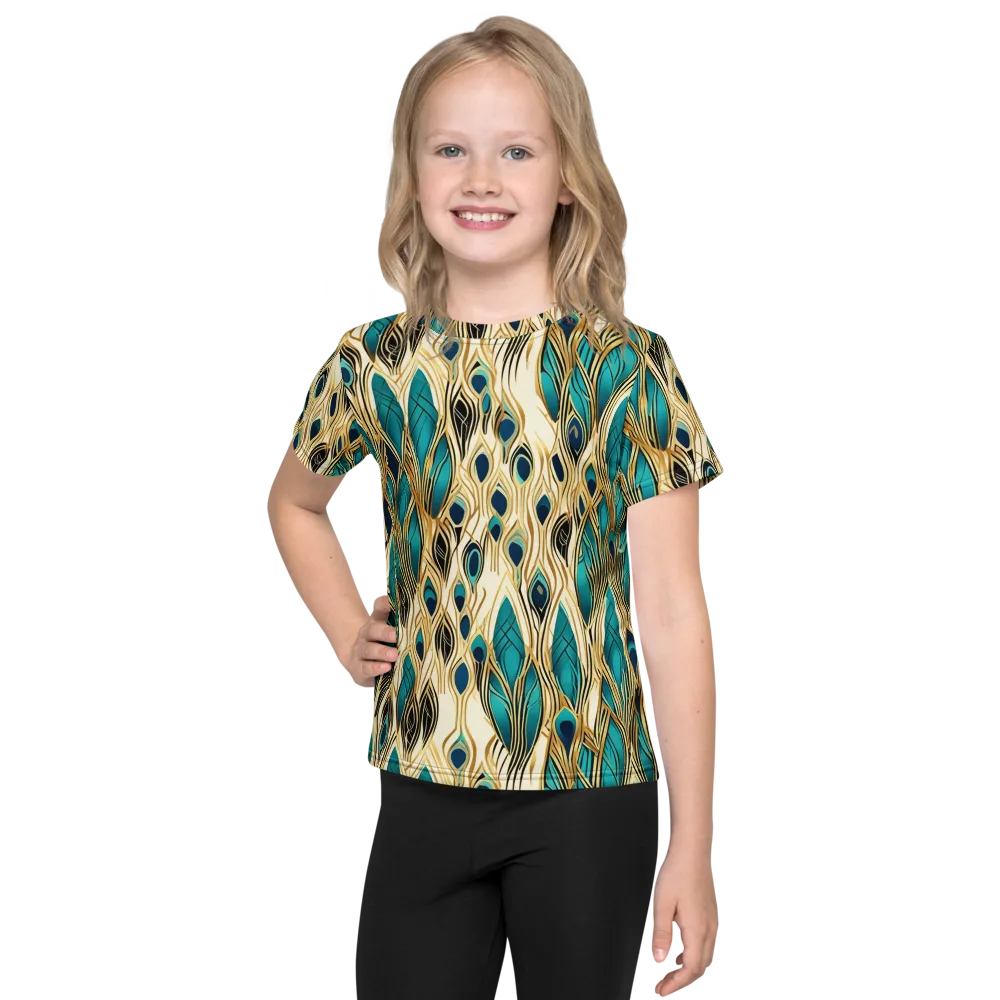 Aurum Featherfall on Kids Crew Neck T-Shirt — Front