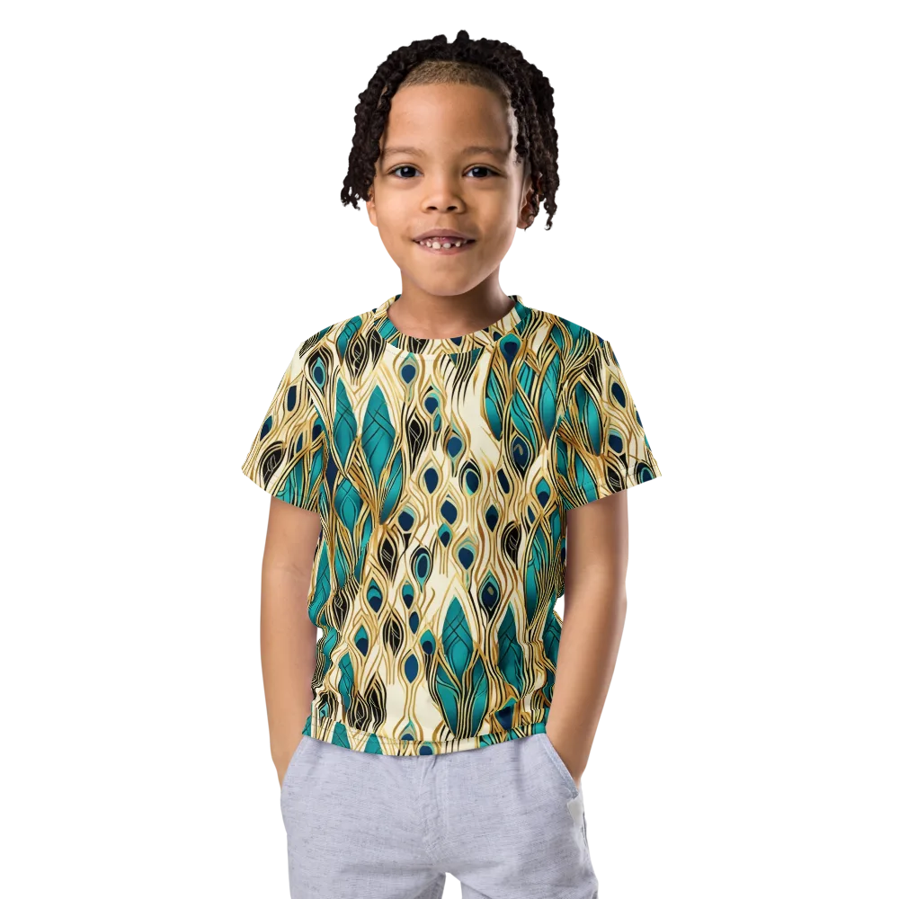 Aurum Featherfall on Kids Crew Neck T-Shirt — Front