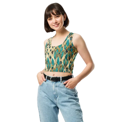 Aurum Featherfall on a Crop Top