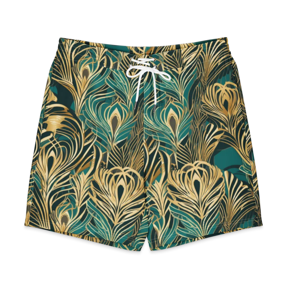 Gilded Tropics on Men's Board Shorts — Front