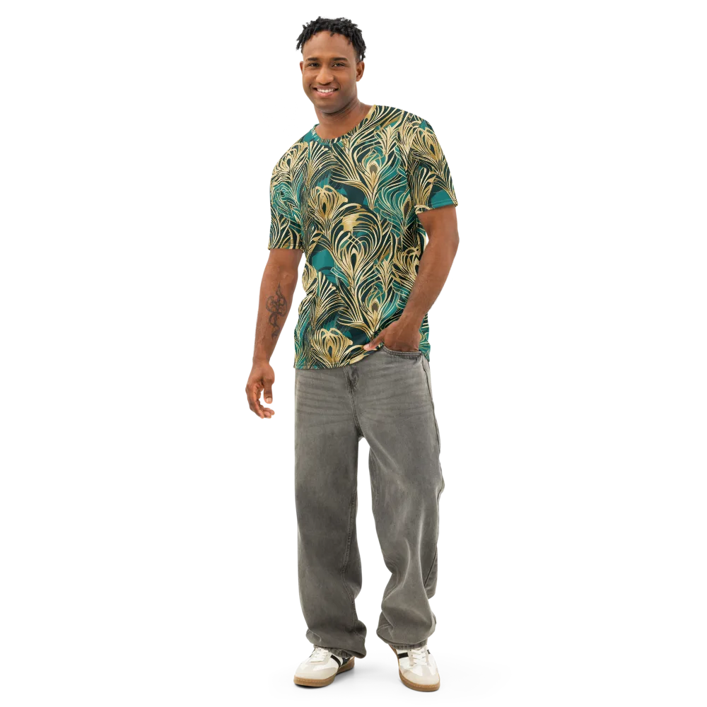 Gilded Tropics on Men's Cotton Crew Neck T-Shirt — Front