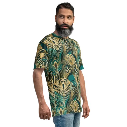 Gilded Tropics on a Men's Crew Neck T-Shirt