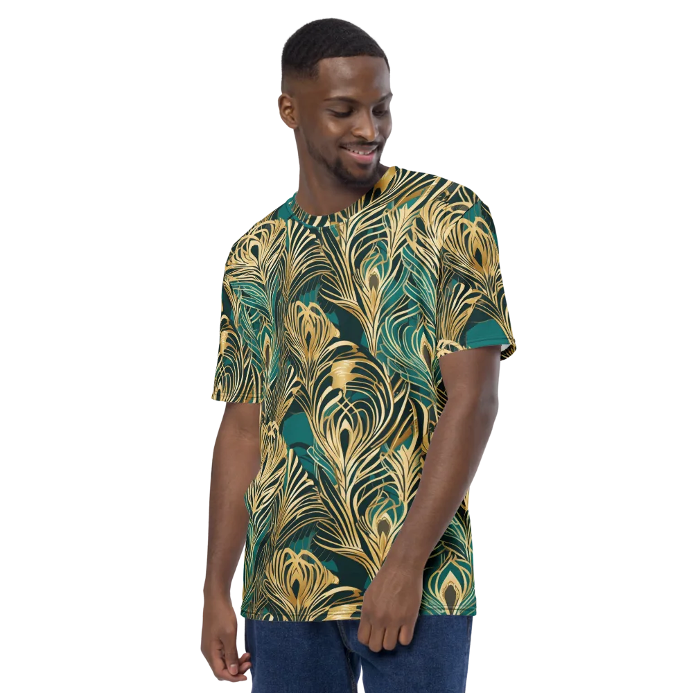 Gilded Tropics on Men's Crew Neck T-Shirt — Left