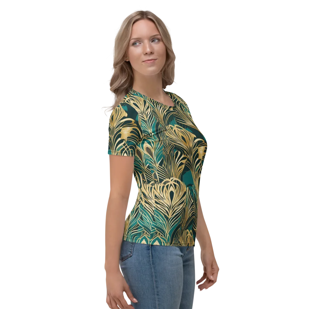 Gilded Tropics on Women's Crew Neck T-Shirt — Right