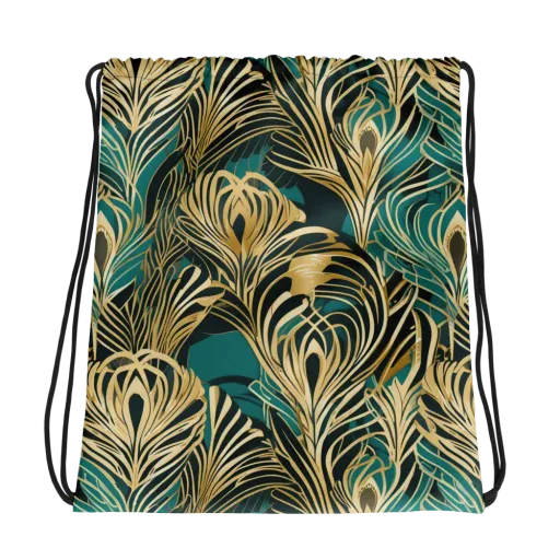 Gilded Tropics on a Drawstring Bag