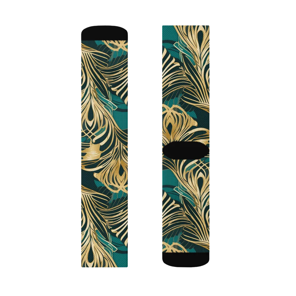 Gilded Tropics on Socks — Left Sock